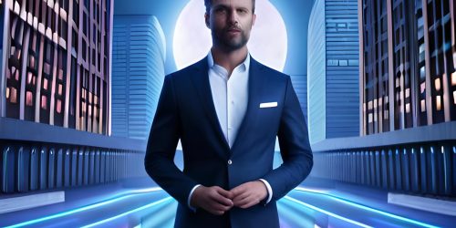 entrepreneur futuristic background